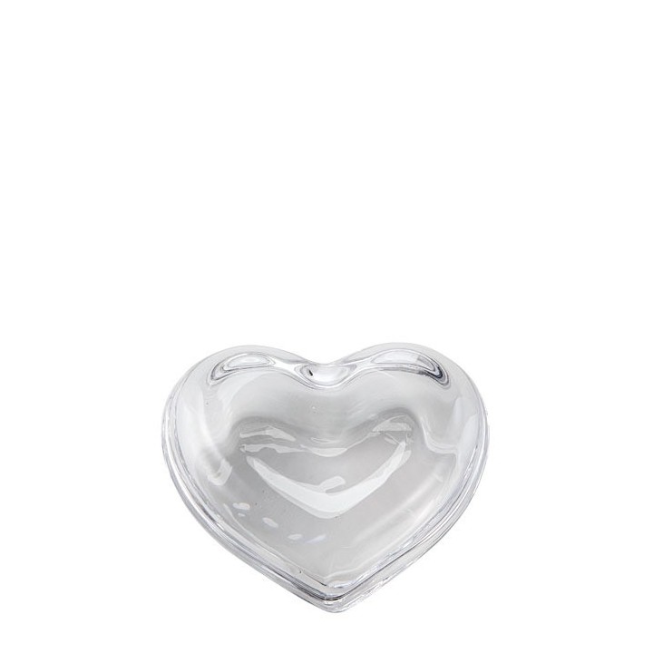 Boite en forme de coeur en verre 11 cm