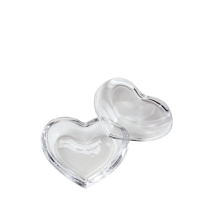 Heart-shaped glass box 11 cm