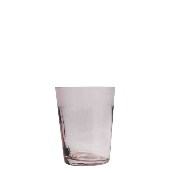 Porte tealight frosted aubergine d8 h10 cm