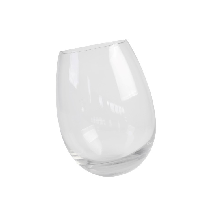 Vaso vetro uovo inclinato h 32 cm