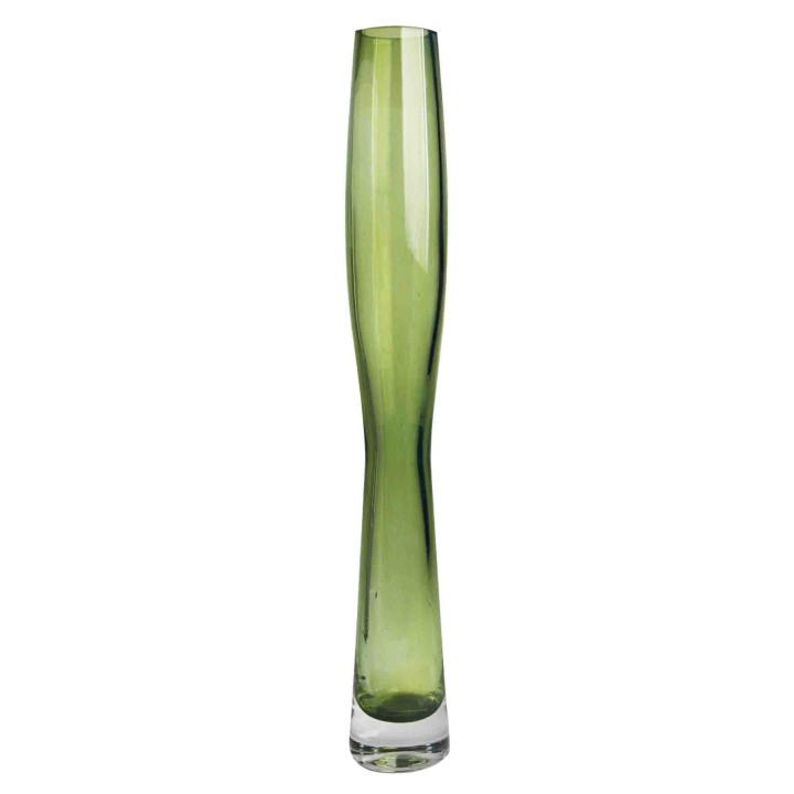 Vase slim en verre vert d 5,5 h 40 cm
