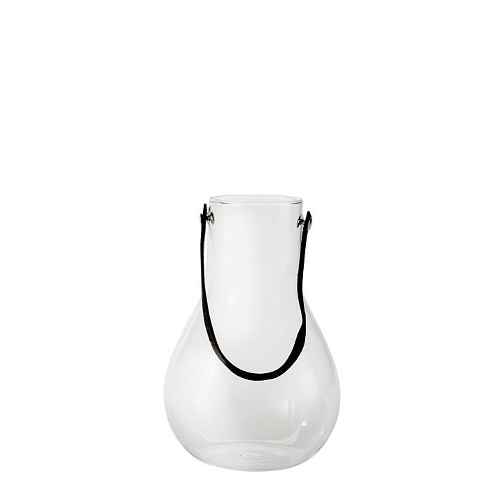 Vase suspendu avec ruban noir h15.5cm