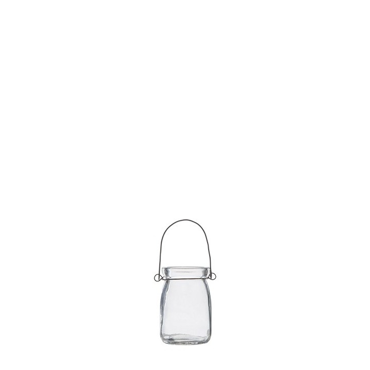 Petit vase suspendu en verre d5 h8 cm