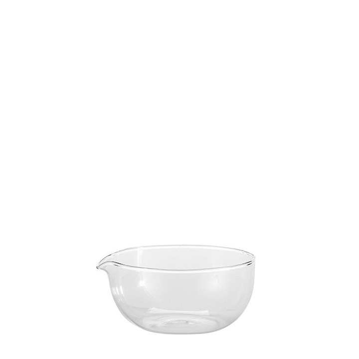 Borosilicate glass bowl with spout 9.2 x 8.5 h4 cm