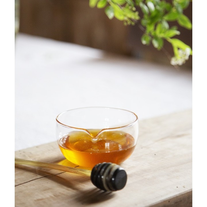 Borosilicate glass bowl with spout 9.2 x 8.5 h4 cm