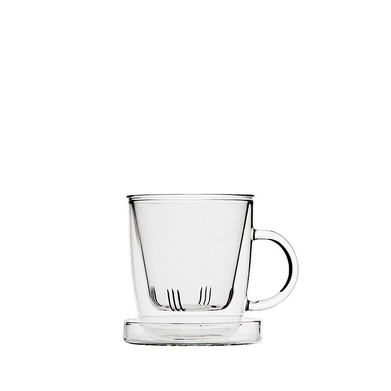 Borosilicate glass tea-cup for infusions d9 h9 cm
