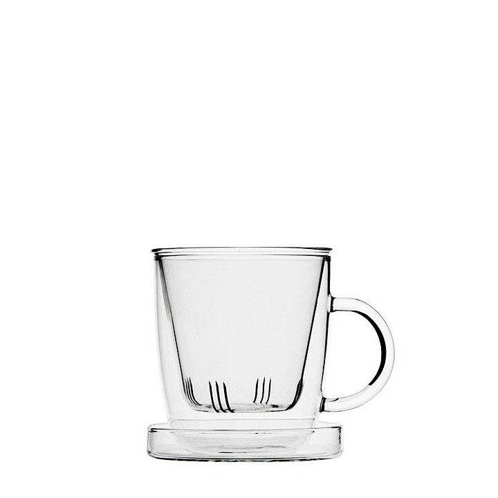 Tisaniere tasse en verre borosilicate d9 h9 cm