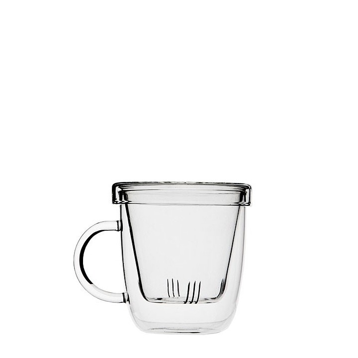 Borosilicate glass tea-cup for infusions d9 h9 cm