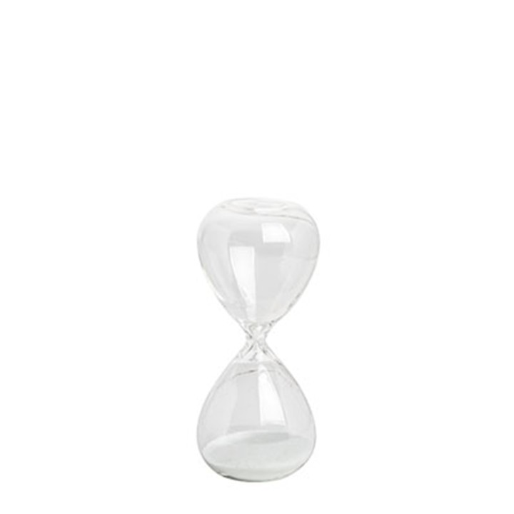 Hourglass 10 minutes white sand h16 cm