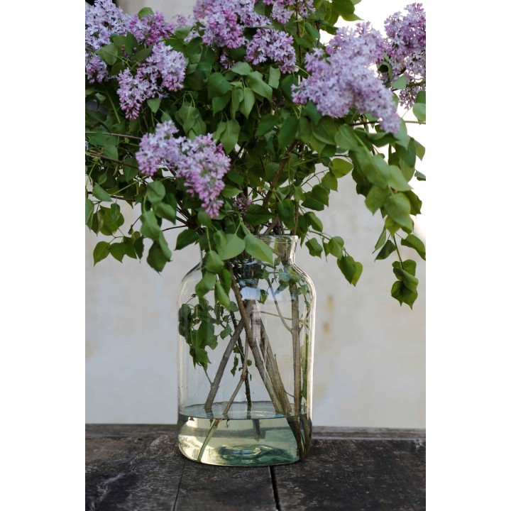 Vaso in vetro 100% riciclato handmade d25 h44 cm