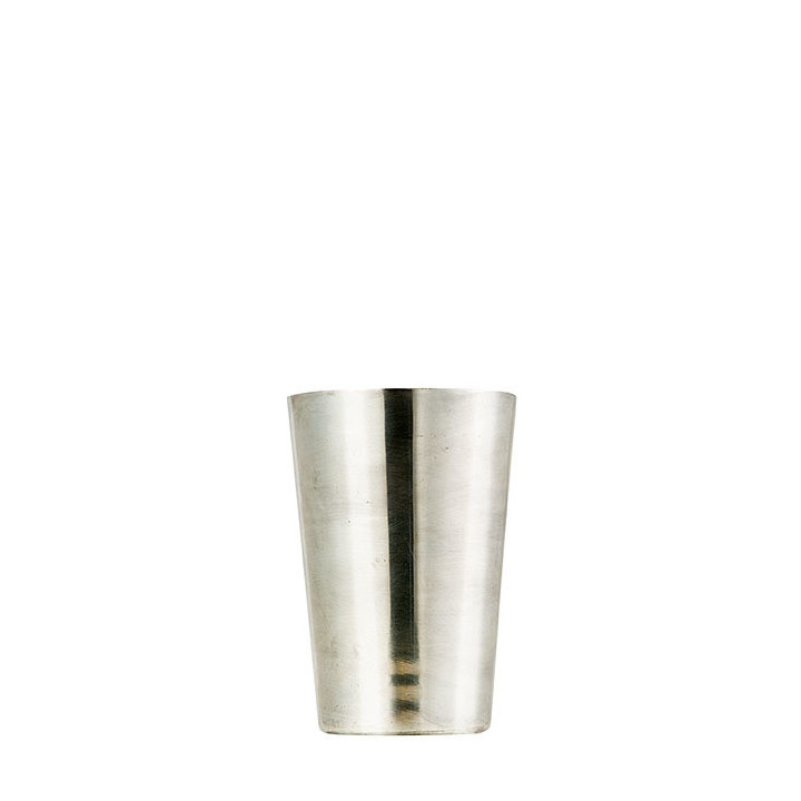 Polished aluminium glass d.7 h10cm