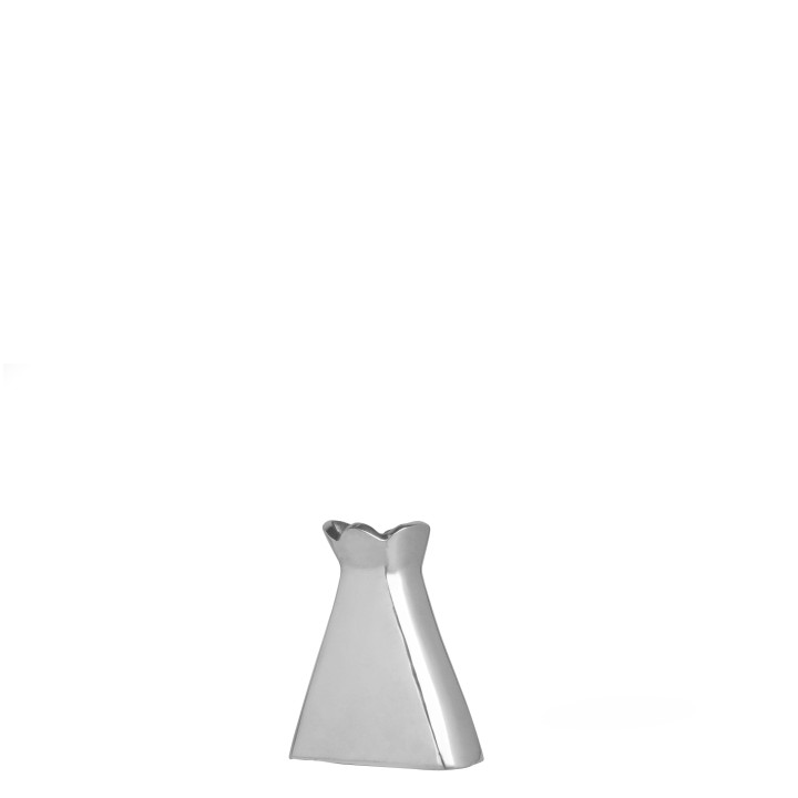 Vase en aluminium avec bouchon fleur h12 cm