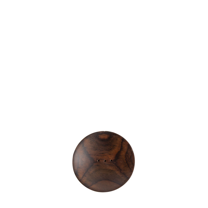 Plat de savon en bois fonce d9 h2 cm