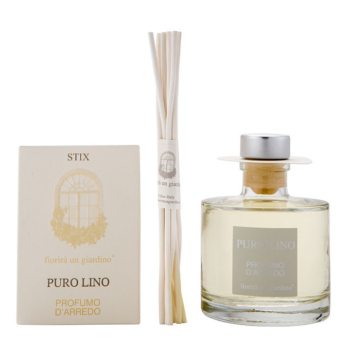 Parfum d'ambiance pur lin avec baguettes 200 ml