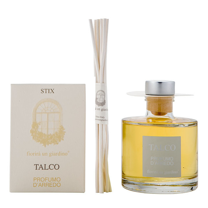 Parfum d'ambiance talc avec baguettes 200 ml