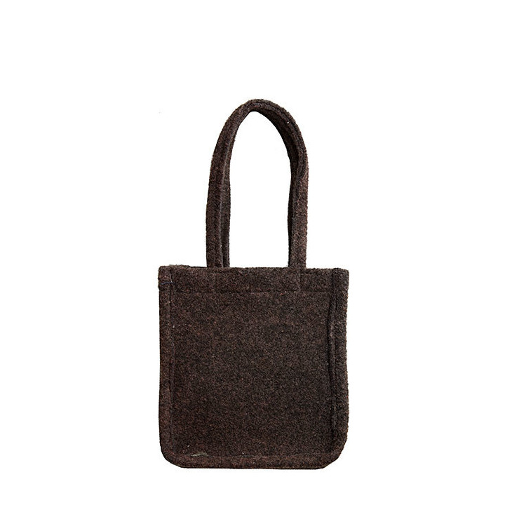 Sac en feutre marron 14x16 cm