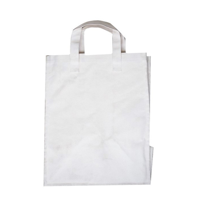 Sac rigide en 100% coton blanc pour linge 25x35 cm