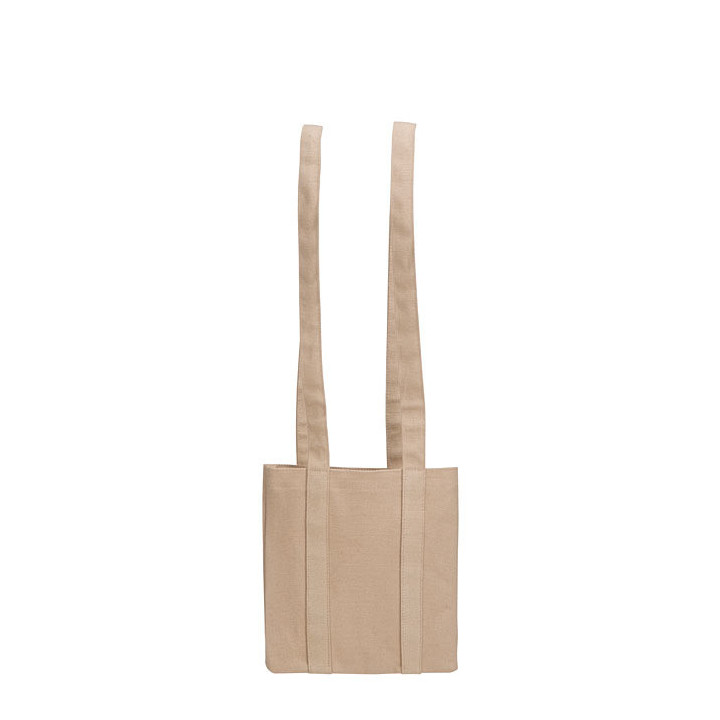 Rigid roll-up bag 2 handels linen color