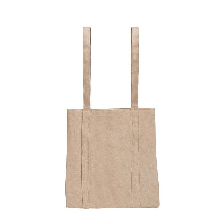 Sac rigide enroulable avec longues poignees couleur lin 30x30 cm
