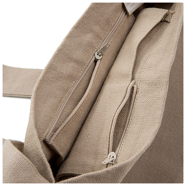Borsa in 100% cotone a tracolla tasche colore lino 36 x 23 cm