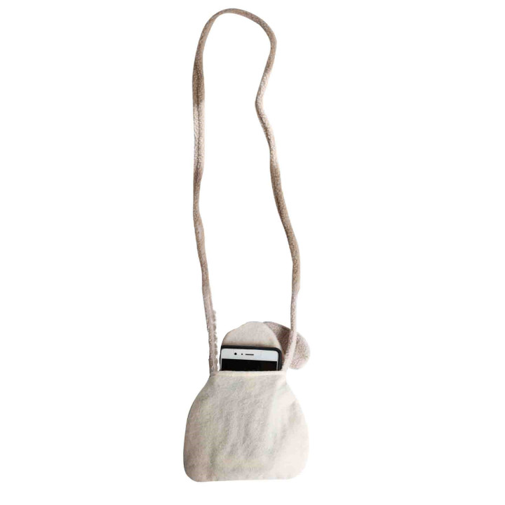 Borsa a tracolla a forma di gatto con topo h20 cm