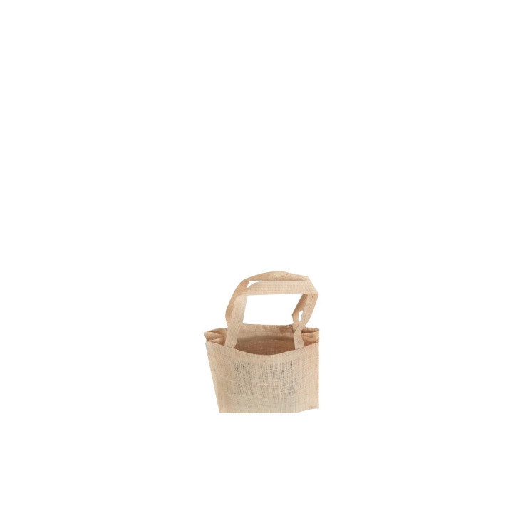 Raffia small bag with pocket and seashell decoration 17x12.5 h22cm