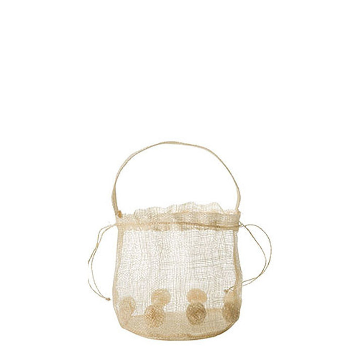 Small net bag pois cream h13 cm