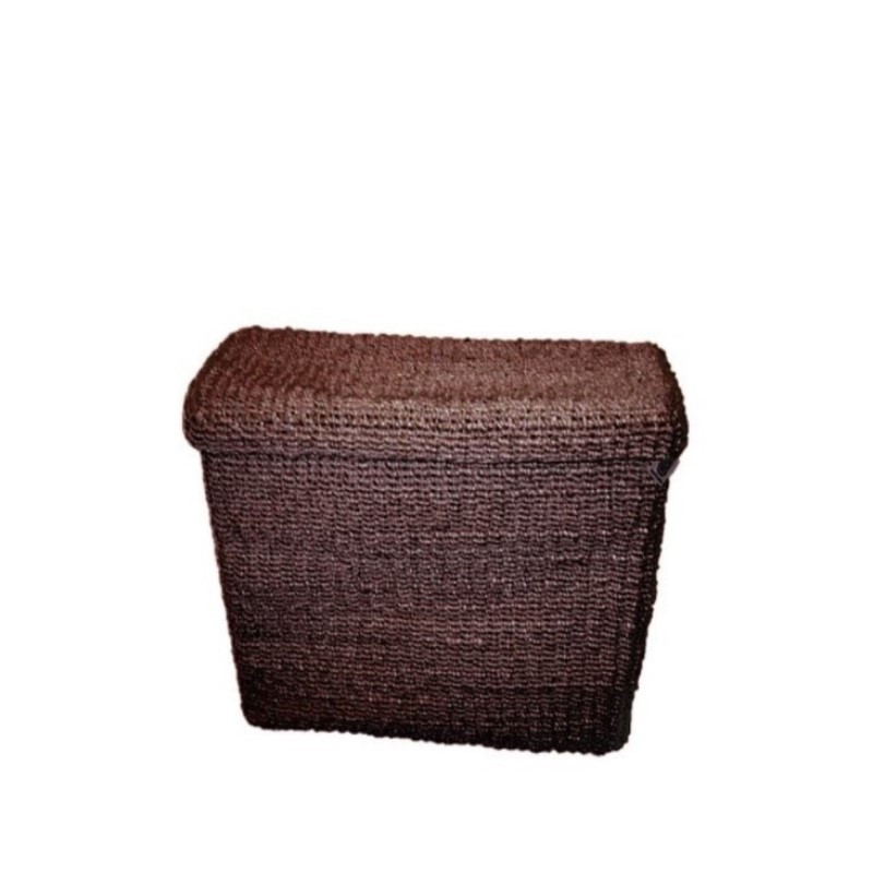 Abaca basket with cover