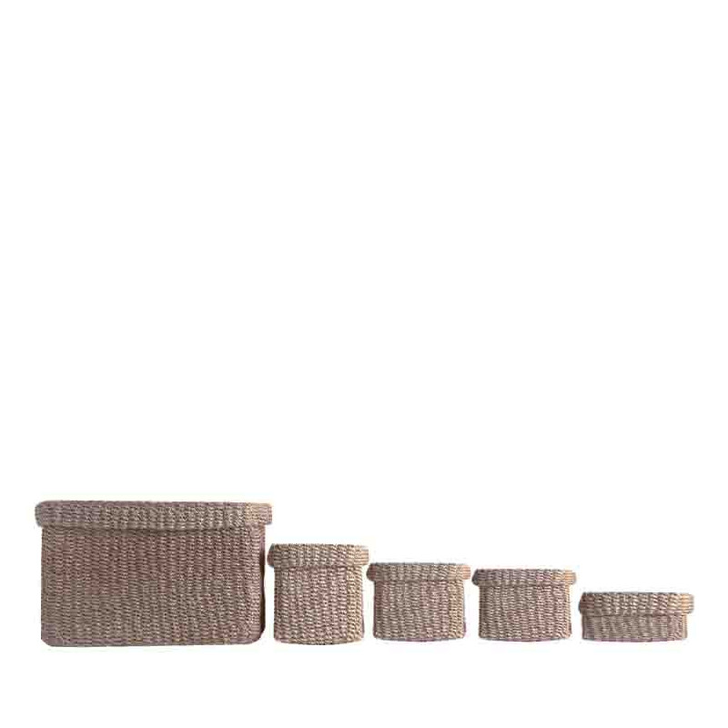 Set 5 abaca baskets