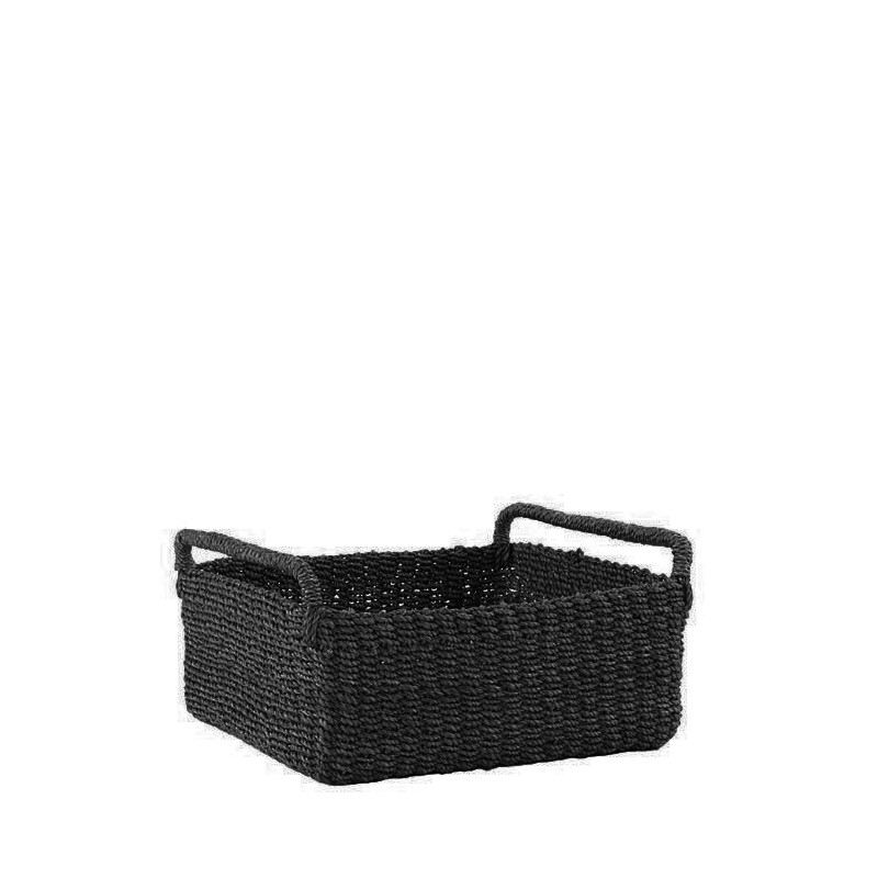 Cesto in abaca quadro con manici