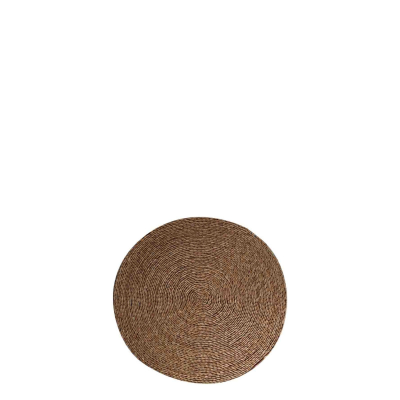 Coussin vintage en corde claire d41 h5 cm