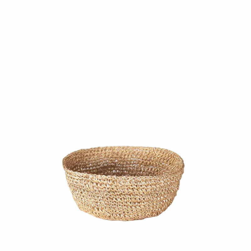 Abaca crochet bowl d12 h5 cm