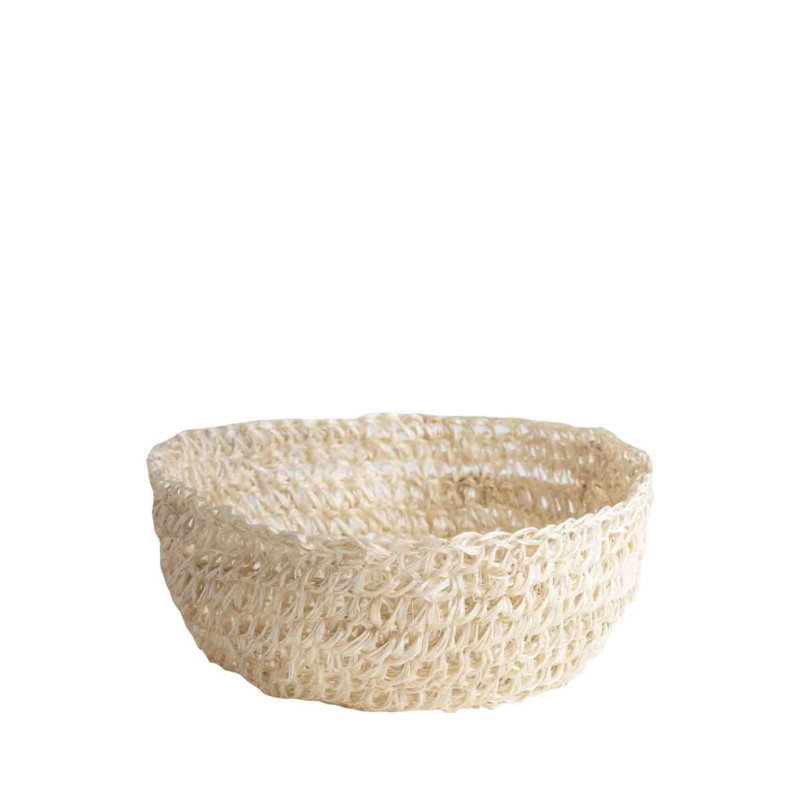 Bol en crochet d'abaca d18 h7 cm
