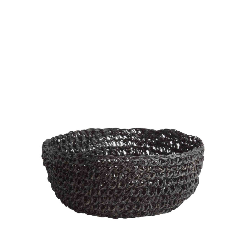 Bol en crochet d'abaca d18 h7 cm