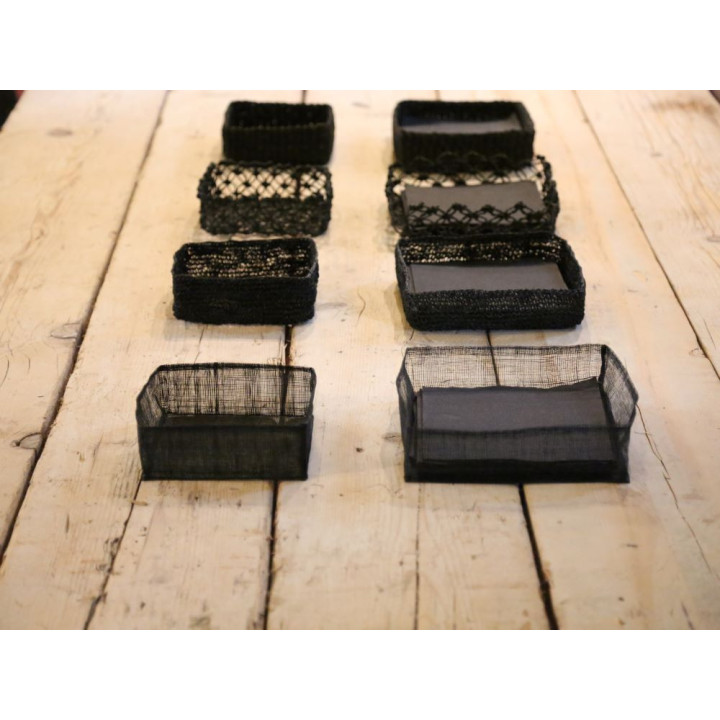 Porte-serviettes 16x16 cm en filet d'abaca