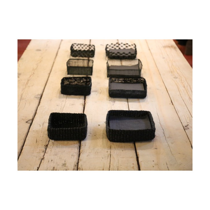 Rigid abaca napkin holder 20x20 cm