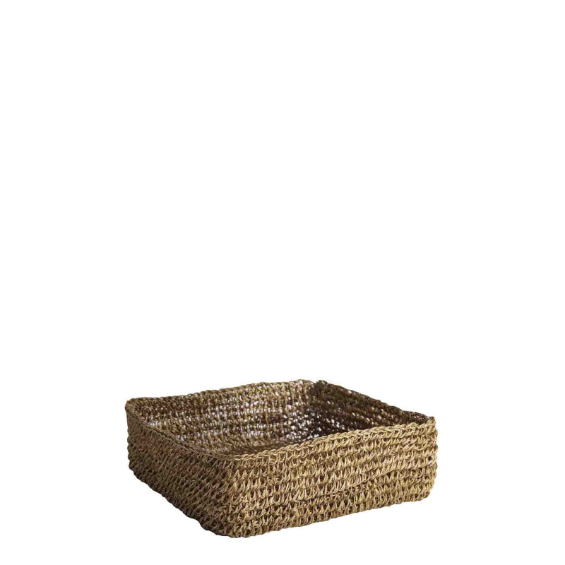 Crochet abaca napkin holder 20x20 cm