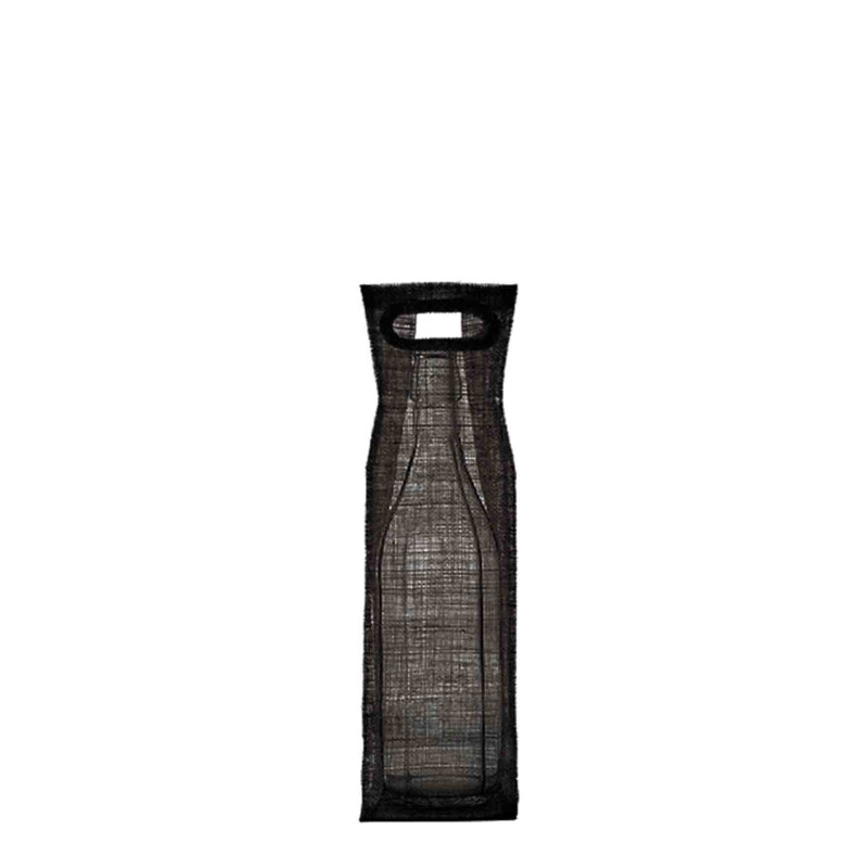 Porte-bouteille en filet d'abaca avec poignees et trou