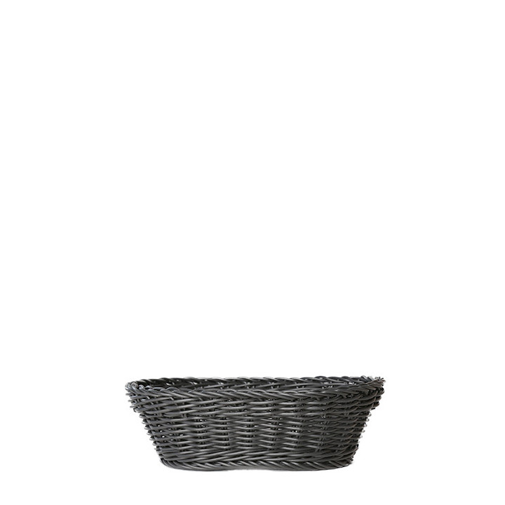 Panier noir tresse en polypropylene