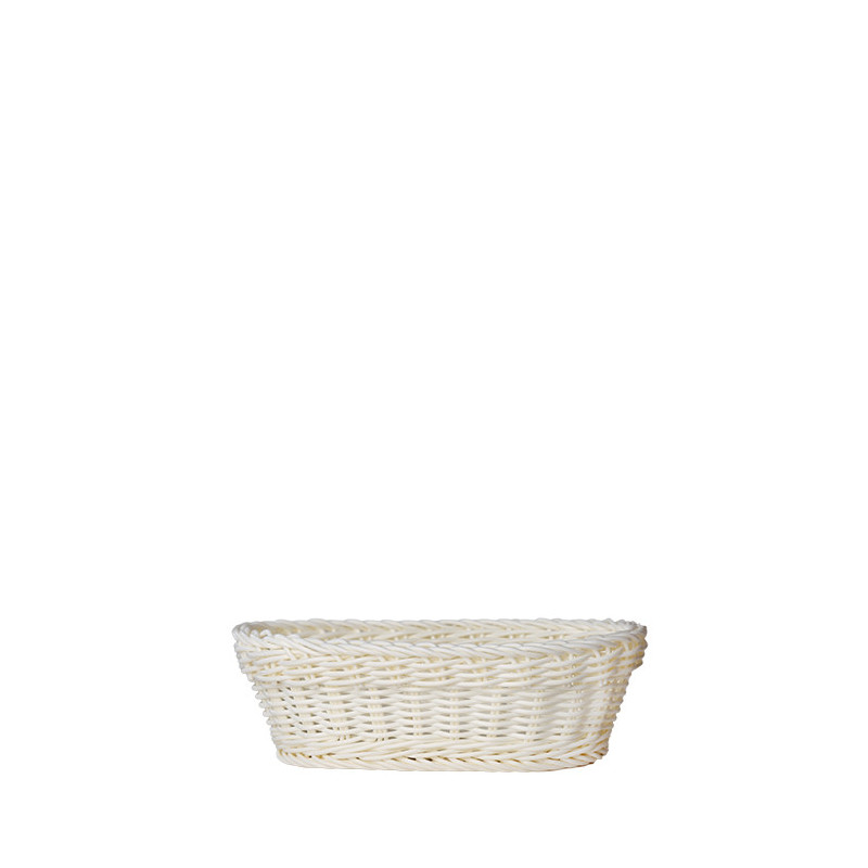 Panier noir tresse en polypropylene