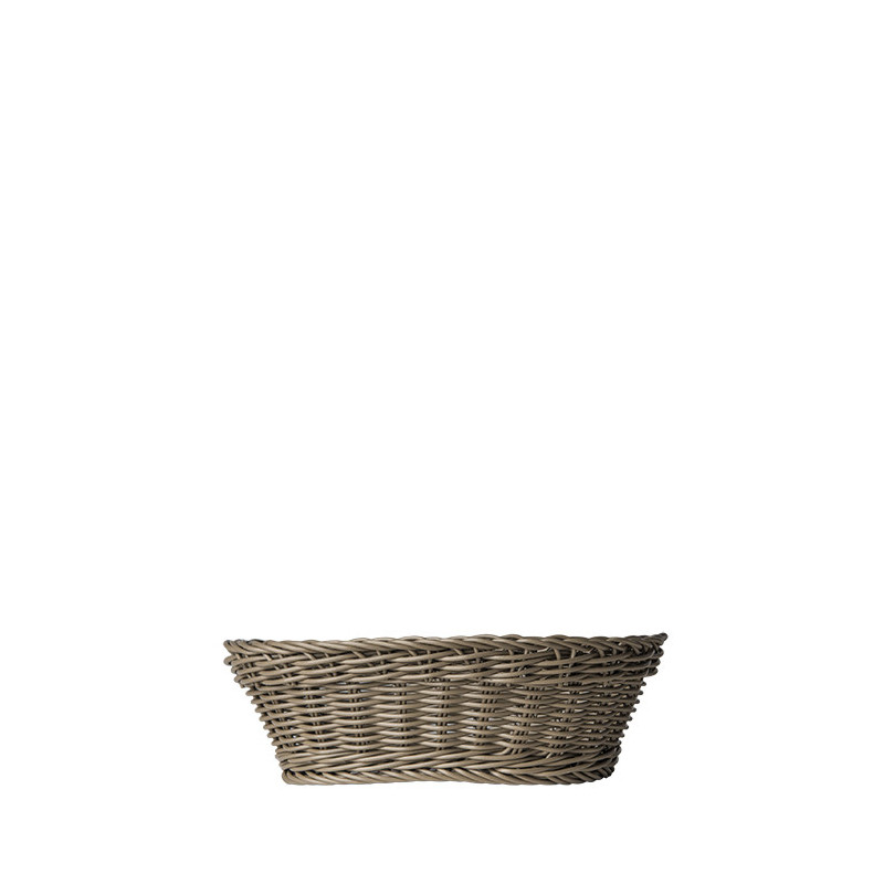 Panier noir tresse en polypropylene