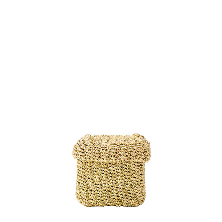 Cube green lime box 8 x 8 h8 cm