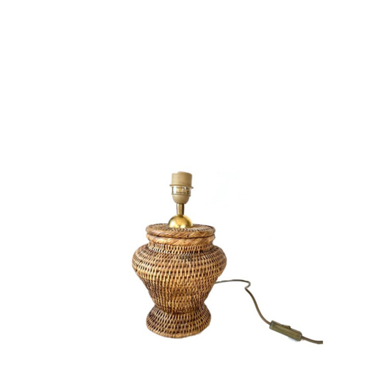 Base per lampada in midollino h30 cm