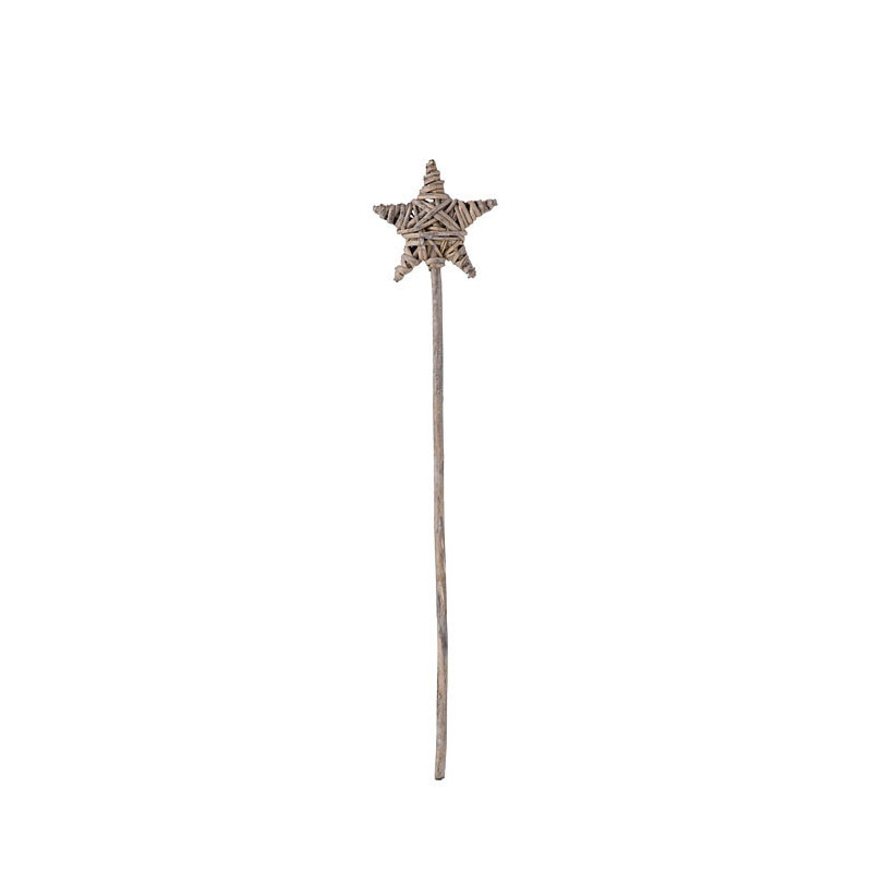 Bacchetta magica stella stecchi colore grigio h35 cm
