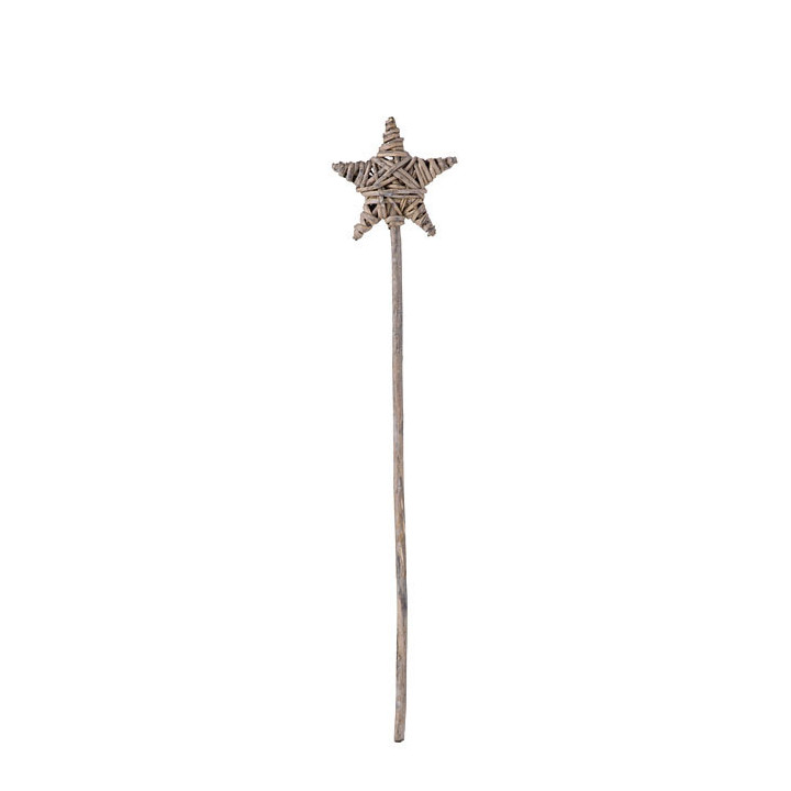 Bacchetta magica stella stecchi colore grigio h35 cm