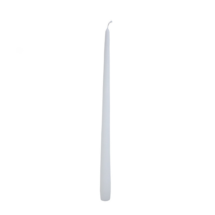 Confezione 8 candele coniche bianche h40 cm