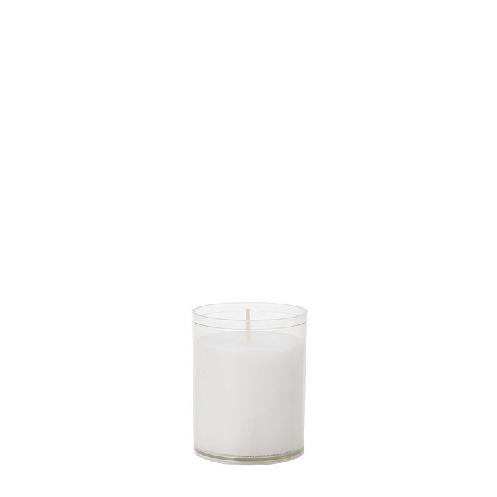 Confezione 3 tealight bianche 24 ore in bicchiere d5 h6.5 cm