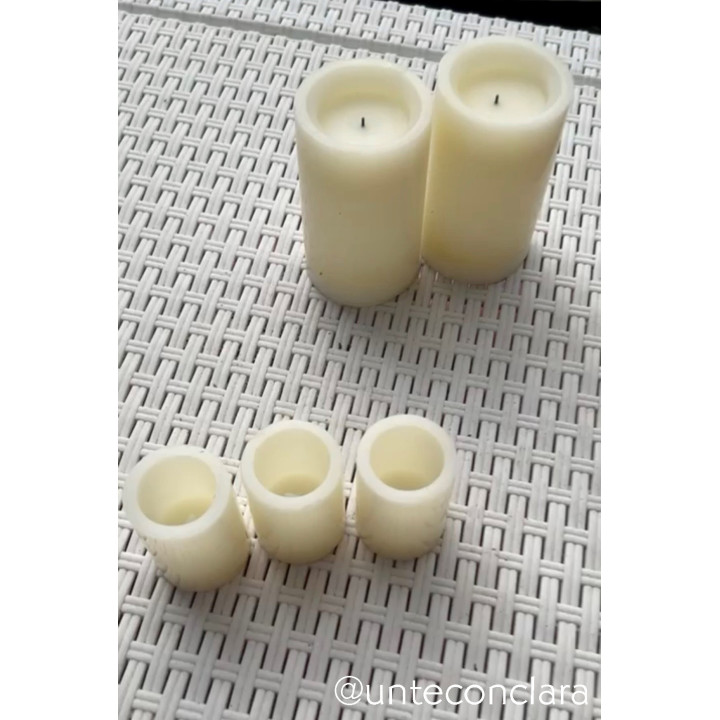 White led candle (batteries not included) d5 h7 cm