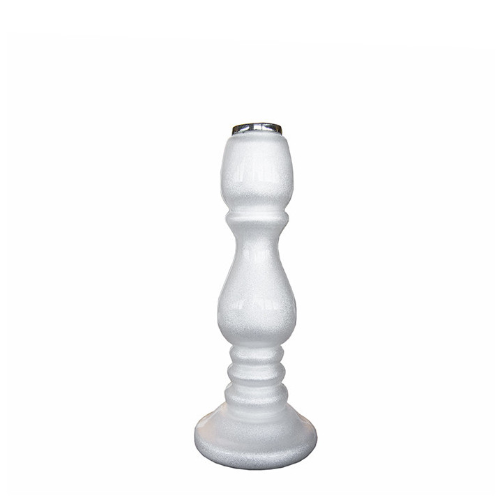 Candelabro brillante bianco h32 cm