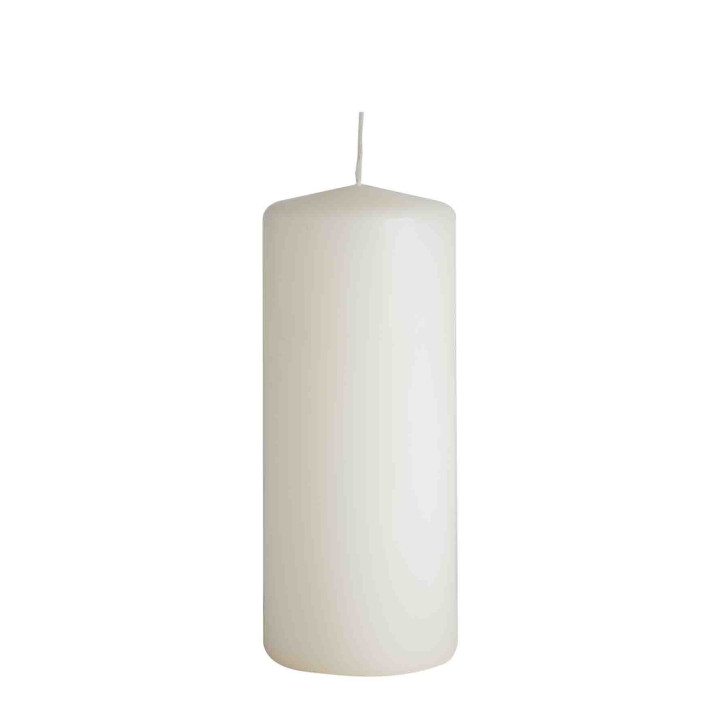 White candle d8 h20 cm